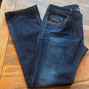 Classic Dark Blue Men's Straight Jeans